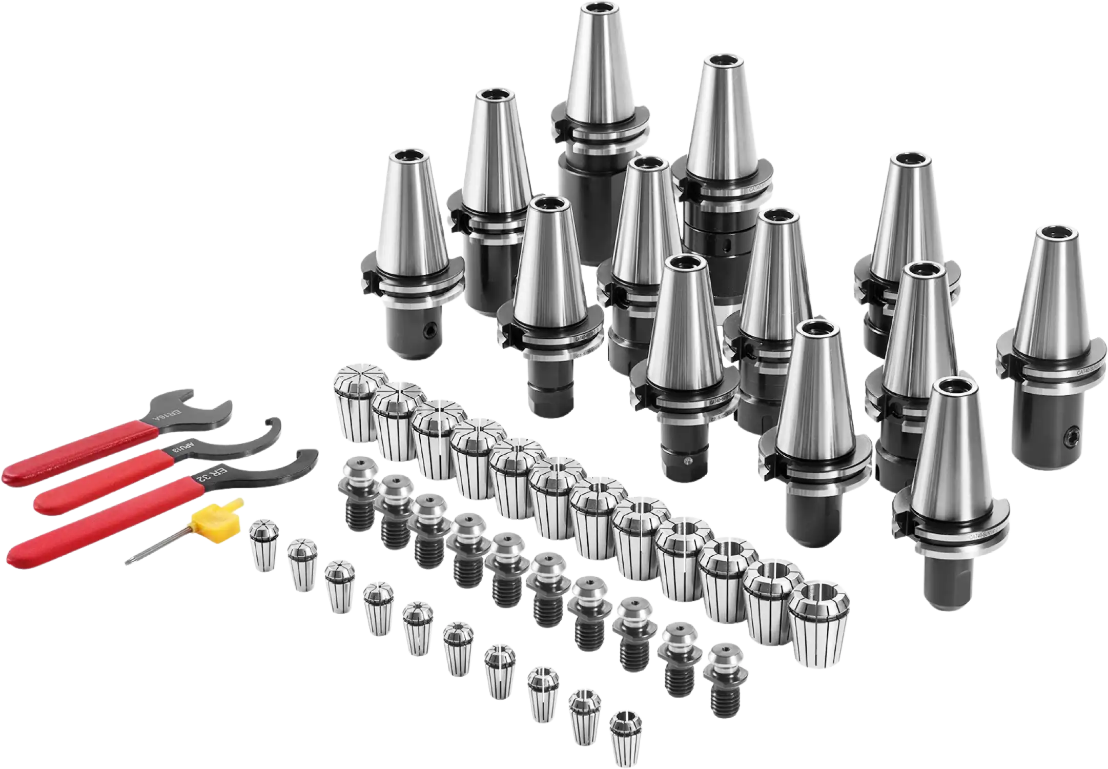 Vevor CAT40 Collet Holder and ER 16/32 Collet Chuck Set with Pull Studs New