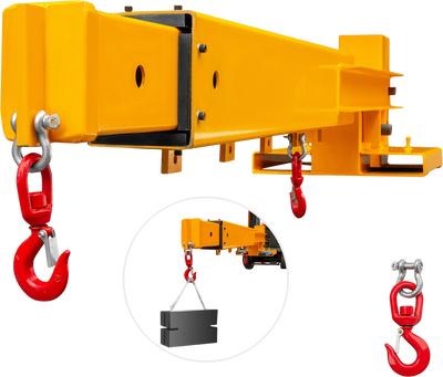 Vevor Forklift Mobile Crane 6000lbs Capacity with 2 Hooks Truss Jib Boom New