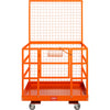 Vevor Forklift Safety Cage Work Platform 43" x 45" 1400 lbs with Wheels New