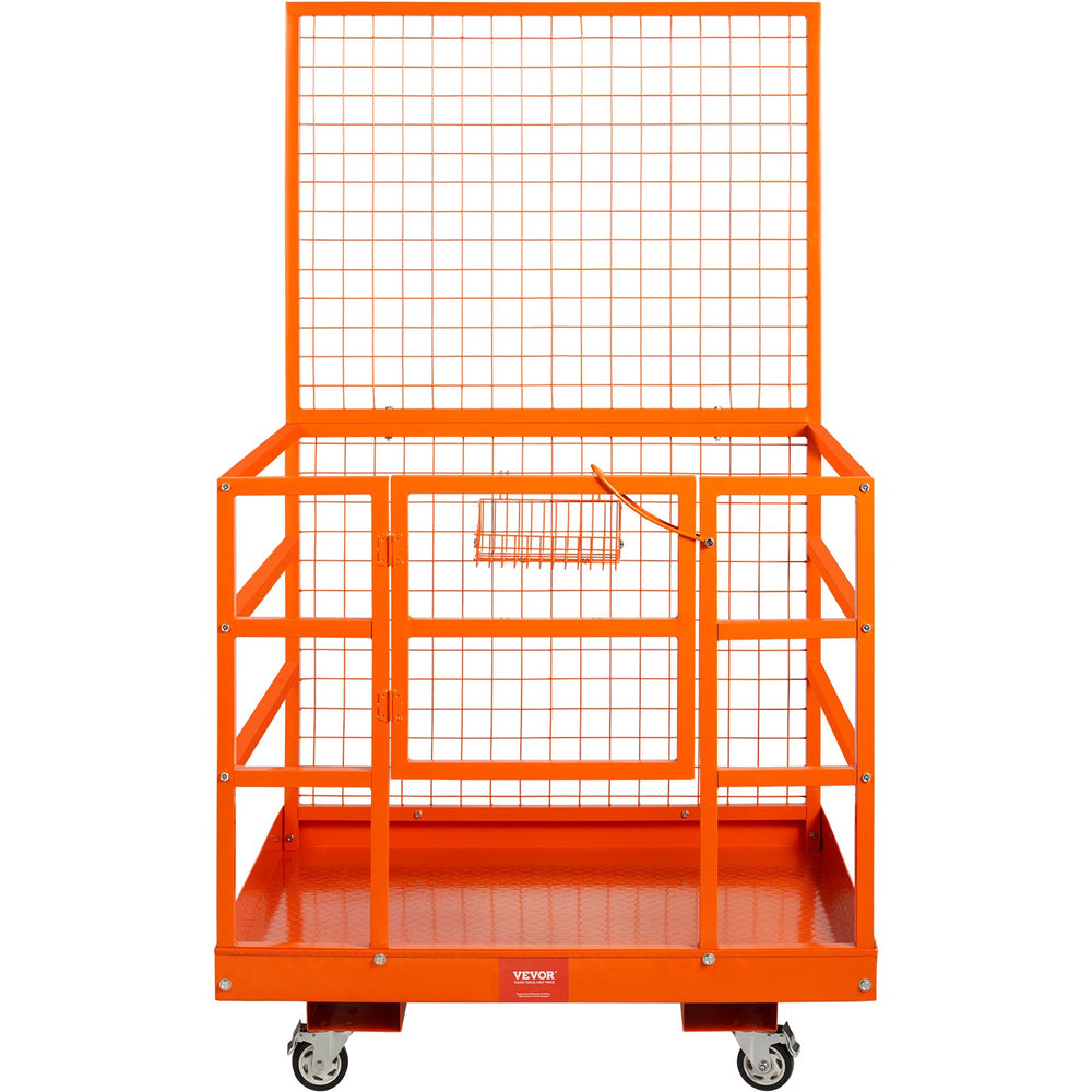 Vevor Forklift Safety Cage Work Platform 43" x 45" 1400 lbs with Wheels New