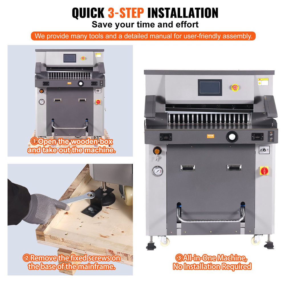 Vevor Hydraulic Paper Cutter 26" Cutting Width Touchscreen Control New