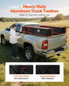 Vevor Truck Tool Box 72" x 16" x 13" Black Aluminum Dual Drop Doors Lockable New