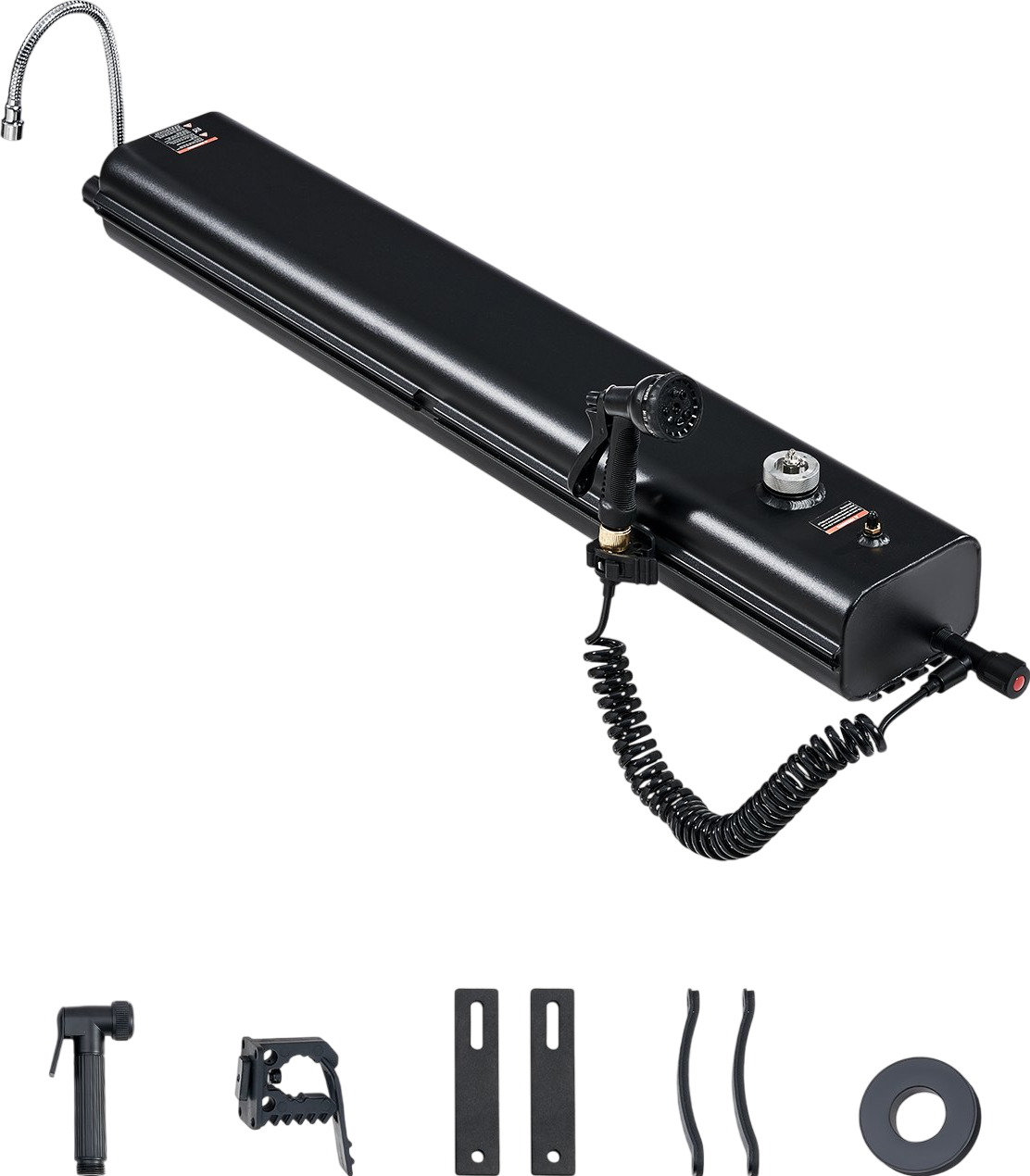 Vevor Roof Rack Water Tank 4.5 Gallon with Showerhead Splash-Guard Panels New