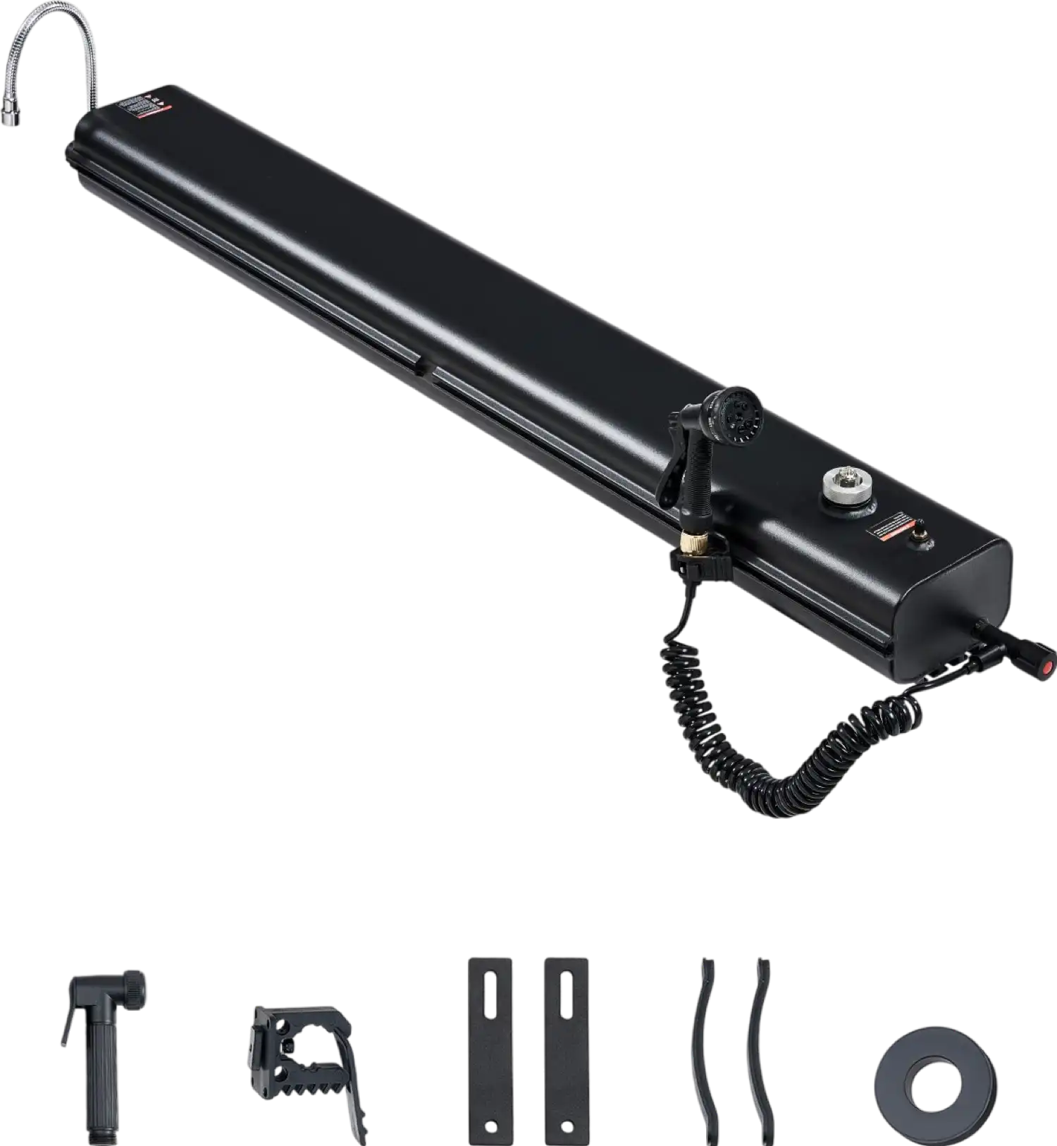 Vevor Roof Rack Water Tank 7 Gallon with Showerhead Splash-Guard Panels New