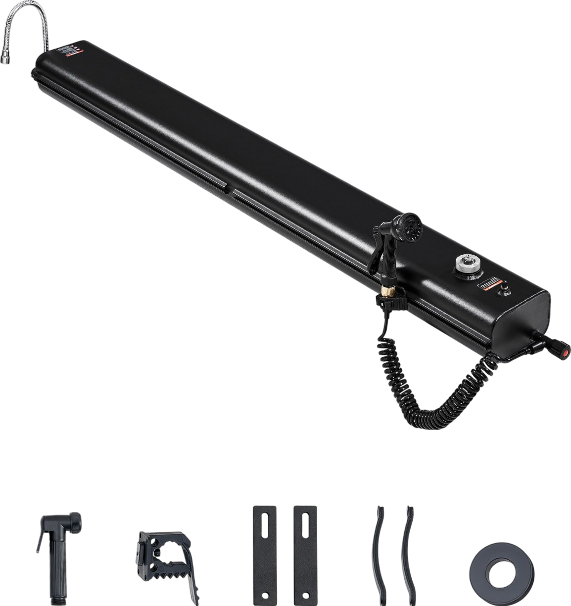 Vevor Roof Rack Water Tank 8 Gallon with Showerhead Splash-Guard Panels New