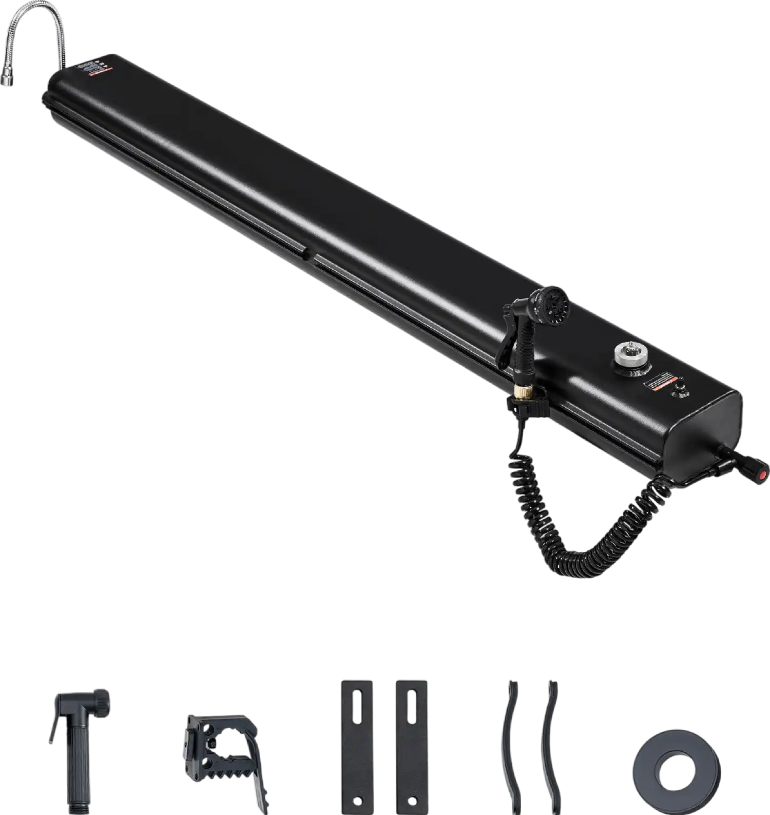 Vevor Roof Rack Water Tank 8 Gallon with Showerhead Splash-Guard Panels New