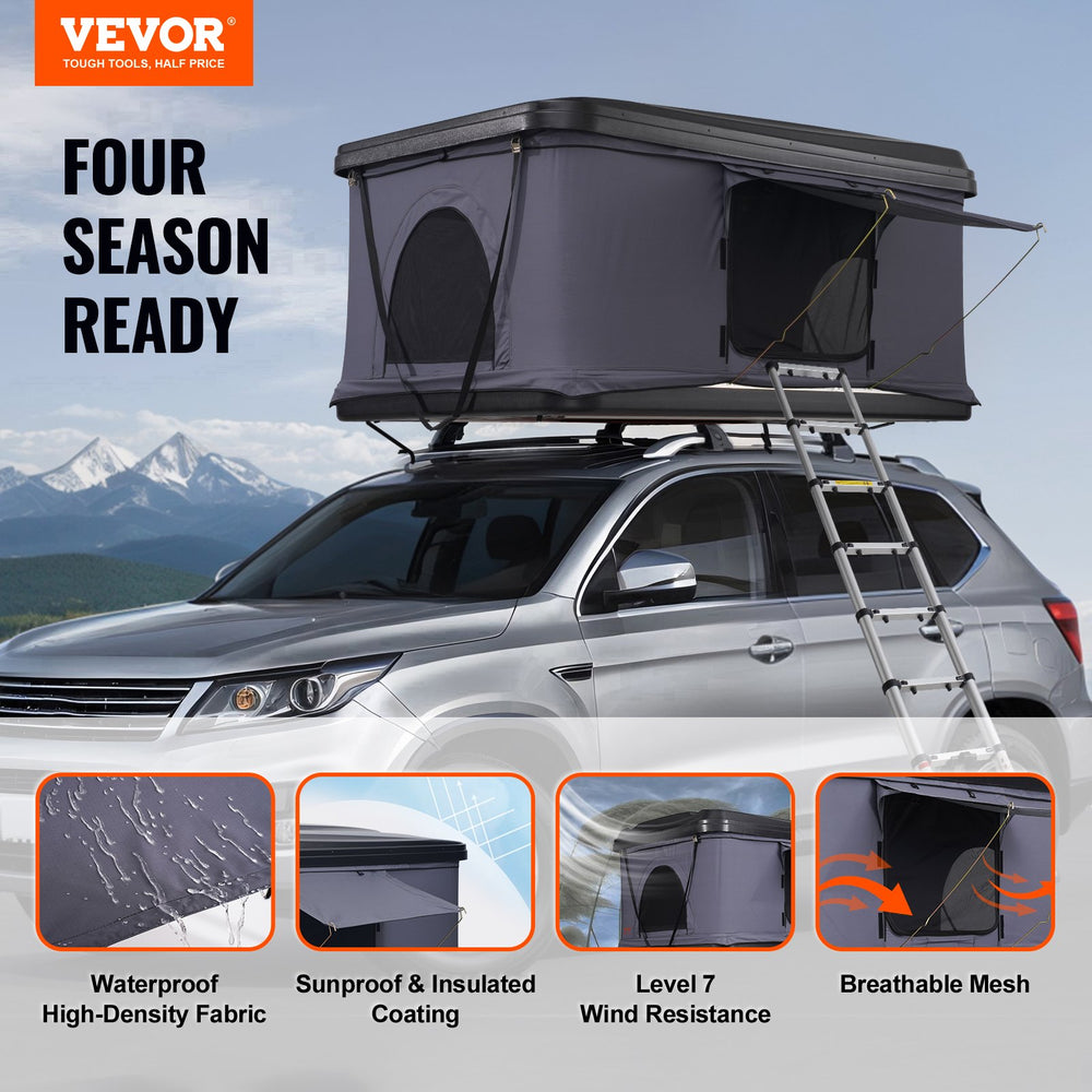 Vevor Rooftop Tent Hard Shell 2-3 Person w/ Ladder for Jeep SUV Truck New