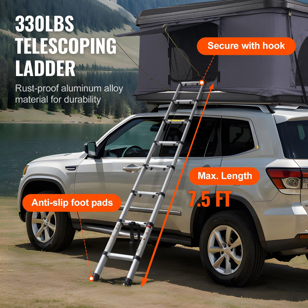 Vevor Rooftop Tent Hard Shell 2-3 Person w/ Ladder for Jeep SUV Truck New