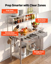Vevor Work Table Stainless Steel 24" x 48" Food Prep Table with Overshelves and 2 Drawers New