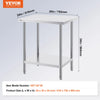 Vevor Prep Table 24" x 30" x 34" Stainless Steel Heavy Duty Worktable New