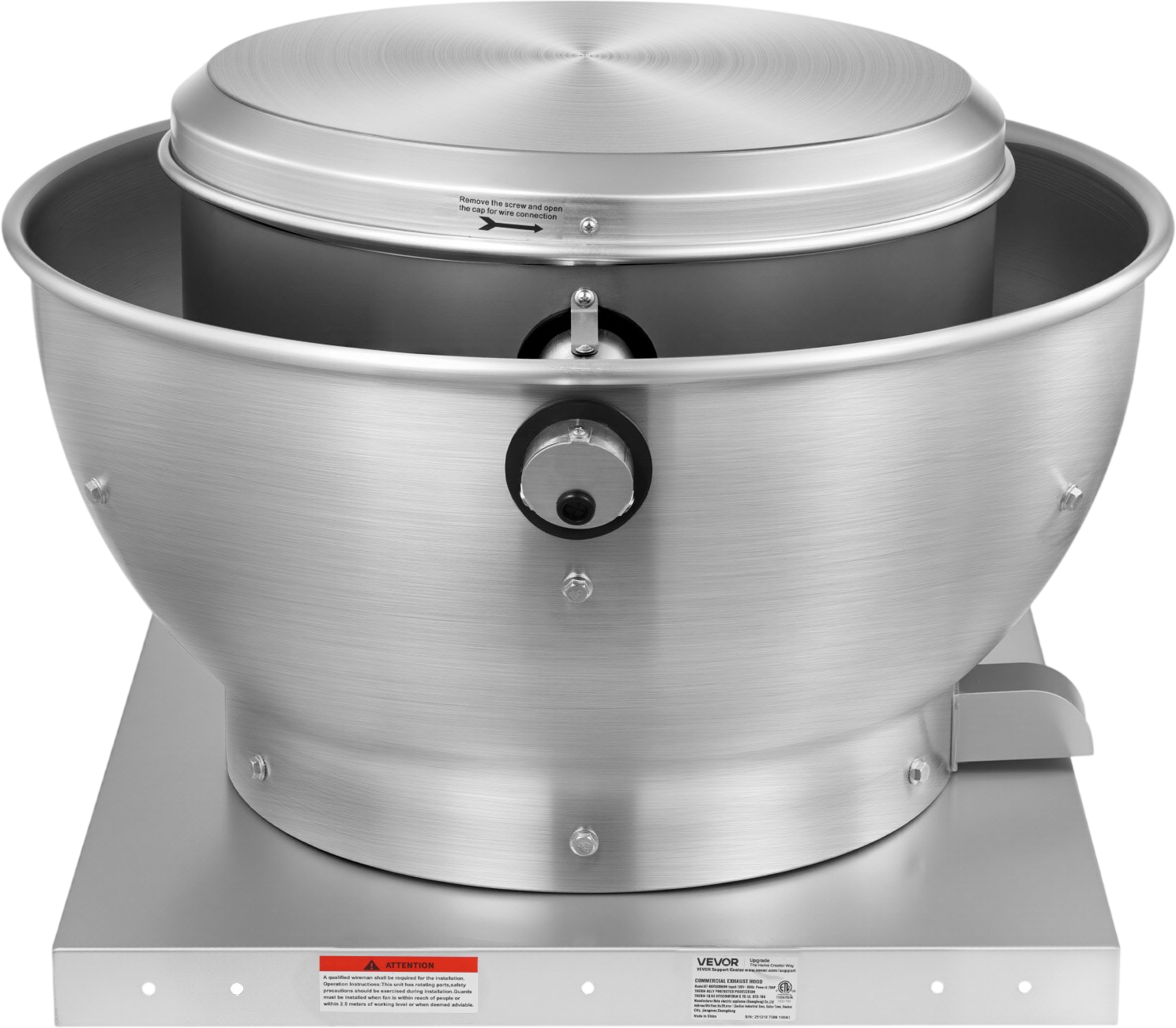 Vevor Commercial Kitchen Exhaust Fan 2,109 CFM 3/4 HP 560W New