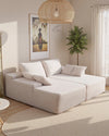 Vevor Oversized Double Chaise Lounge 67" x 82" Sofa Corduroy Fabric New
