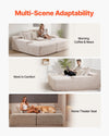 Vevor Oversized Double Chaise Lounge 67" x 82" Sofa Corduroy Fabric New