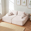 Vevor Oversized Double Chaise Lounge 67" x 82" Sofa Corduroy Fabric New