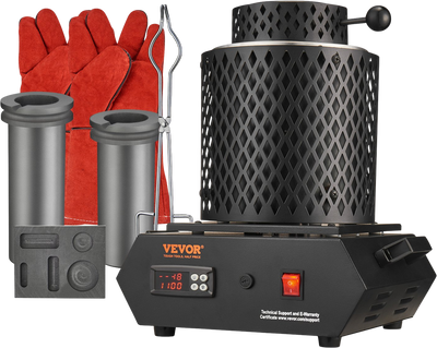 Vevor Melting Furnace 2102°F Electric Digital with Graphite Crucibles 1350W New