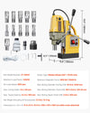 Vevor Magnetic Drill 1400W 12500N 40mm Boring Diameter with 11 Coring Bits New