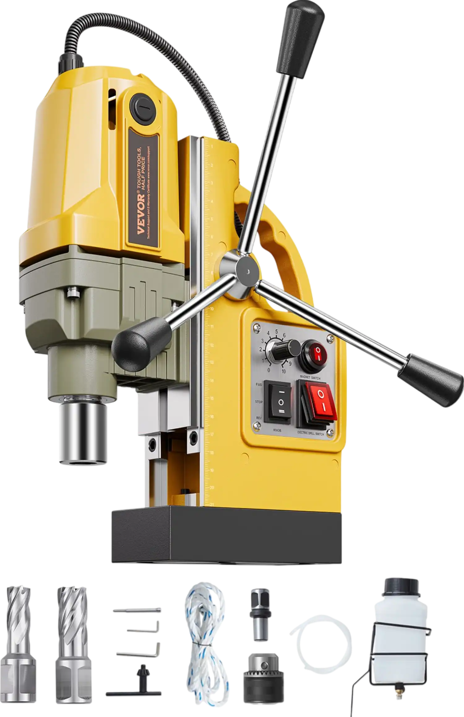 Vevor Magnetic Drill 1200W 12500N 40mm Boring Diameter 850 RPM New