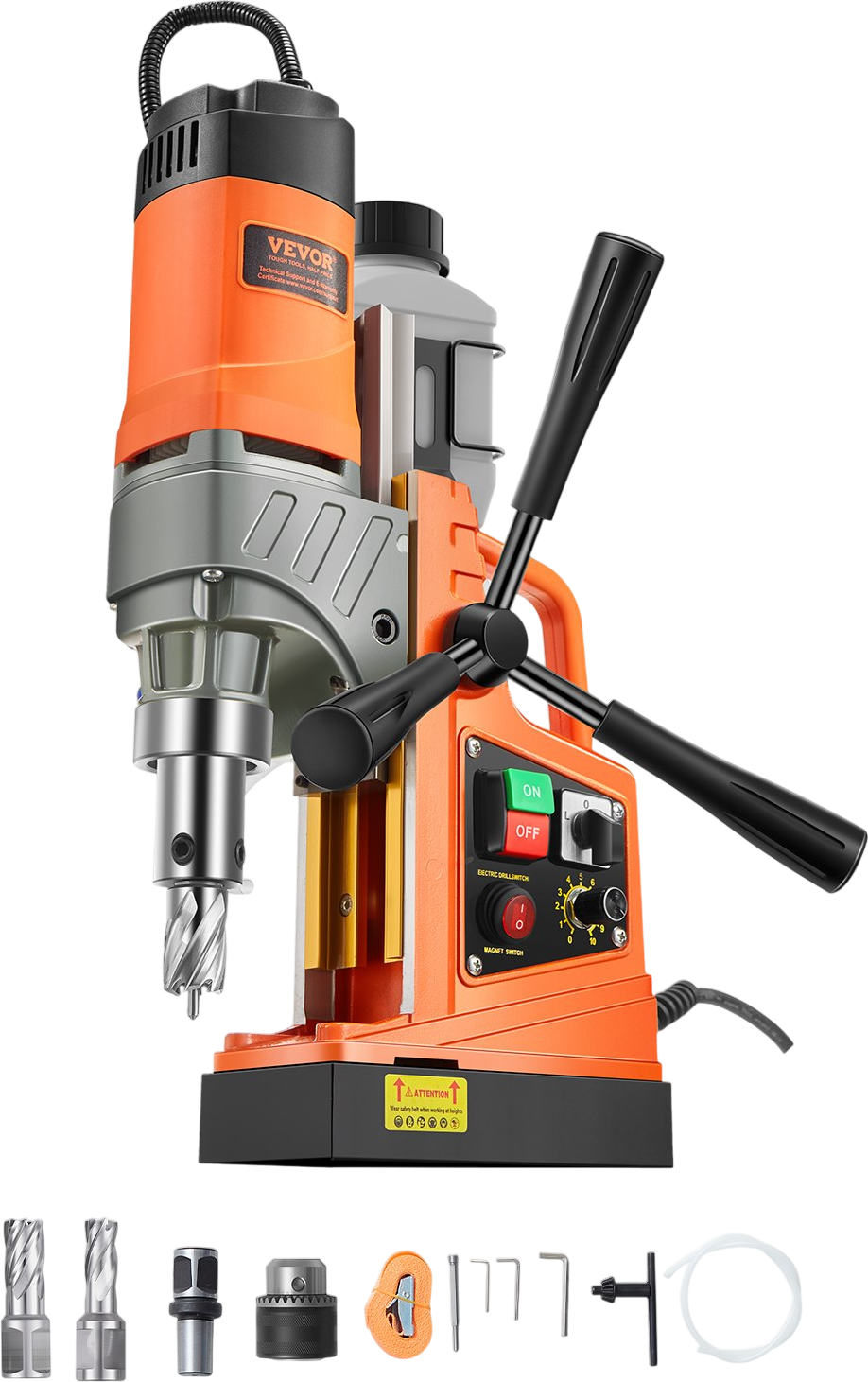 Vevor Magnetic Drill Press 1450W 800 RPM with 2 Coring Bits New