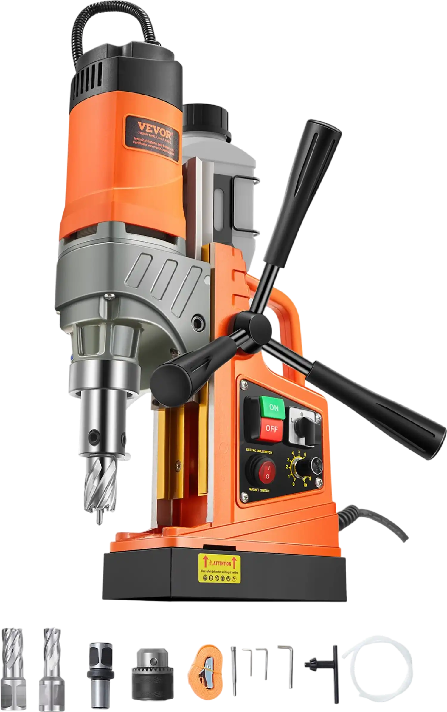 Vevor Magnetic Drill Press 1450W 800 RPM with 2 Coring Bits New