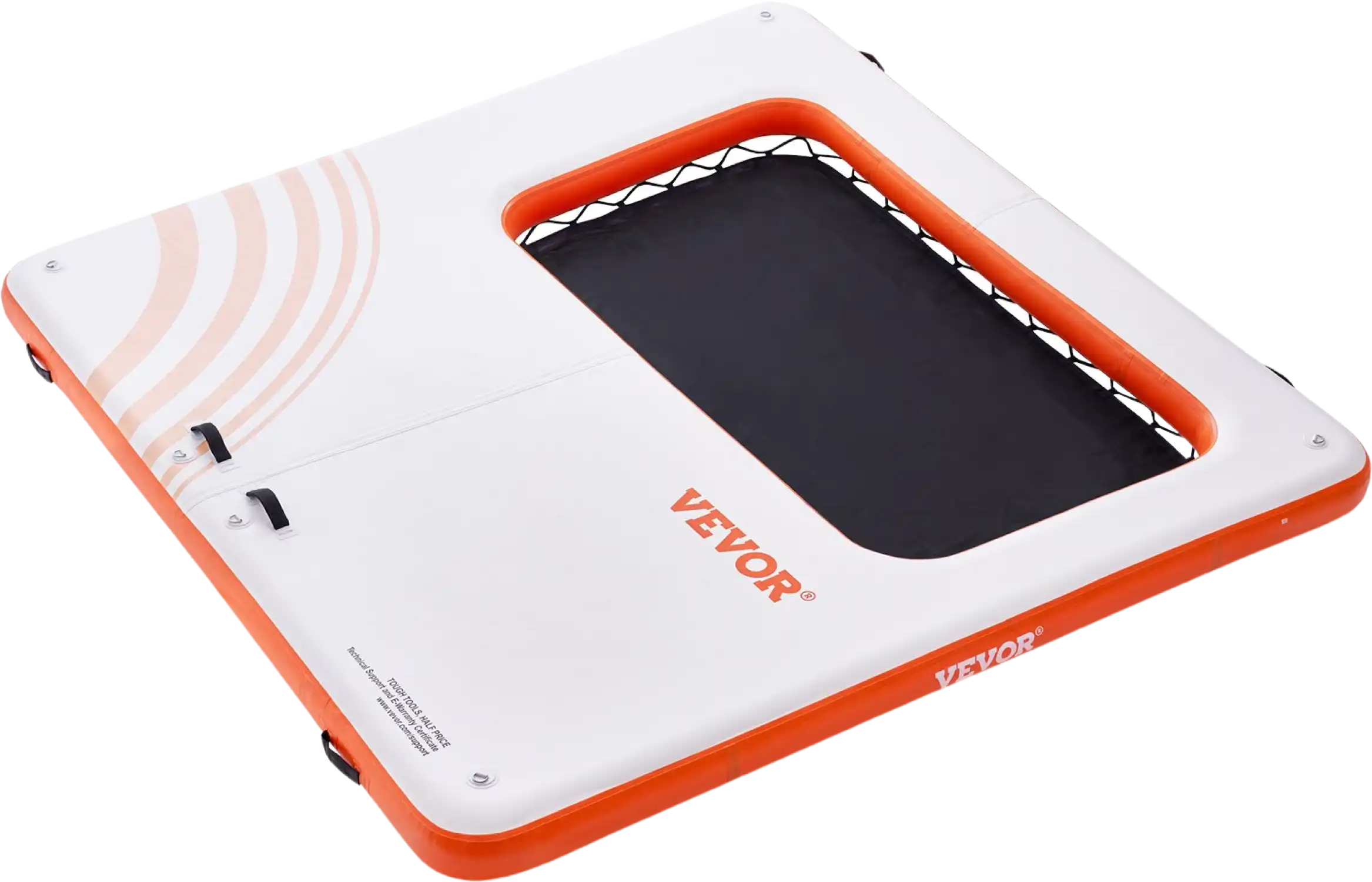 Vevor Inflatable Floating Dock 10x10 FT with 4x7 FT Trampoline Mesh Pool New