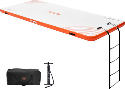 Vevor Inflatable Floating Dock 15' x 6' with Carrying Bag & Detachable Ladder New