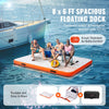 Vevor Inflatable Floating Dock 8' x 6' with Carrying Bag & Detachable Ladder New