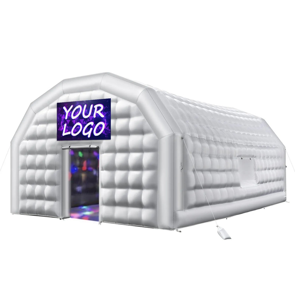 Vevor Inflatable Nightclub 26.2' x 19.7' x 13.1' Blow-Up Party Tent 517 Sq Ft Waterproof 1100W Blower New