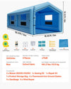 Vevor Inflatable Paint Booth 39.37' x 16.4' x 13.12' Spray Tent 950W 1100W Blowers Air Filter System New