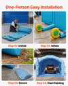 Vevor Inflatable Paint Booth 32.81' x 19.69' x 13.12' Spray Tent 950W 1100W Blowers Air Filter System New