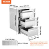 Vevor Outdoor Kitchen Drawers 14.7" x 25.4" x 18.7" Box Frame Style Stainless Steel New