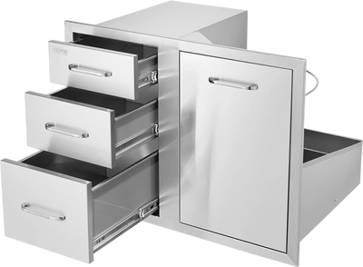 Vevor Outdoor Kitchen Drawer Combo with Garbage Ring 29.5