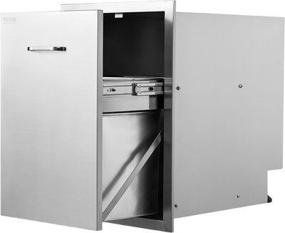 Vevor Pull Out Trash Drawer Stainless Steel for Outdoor Kitchen 17.7