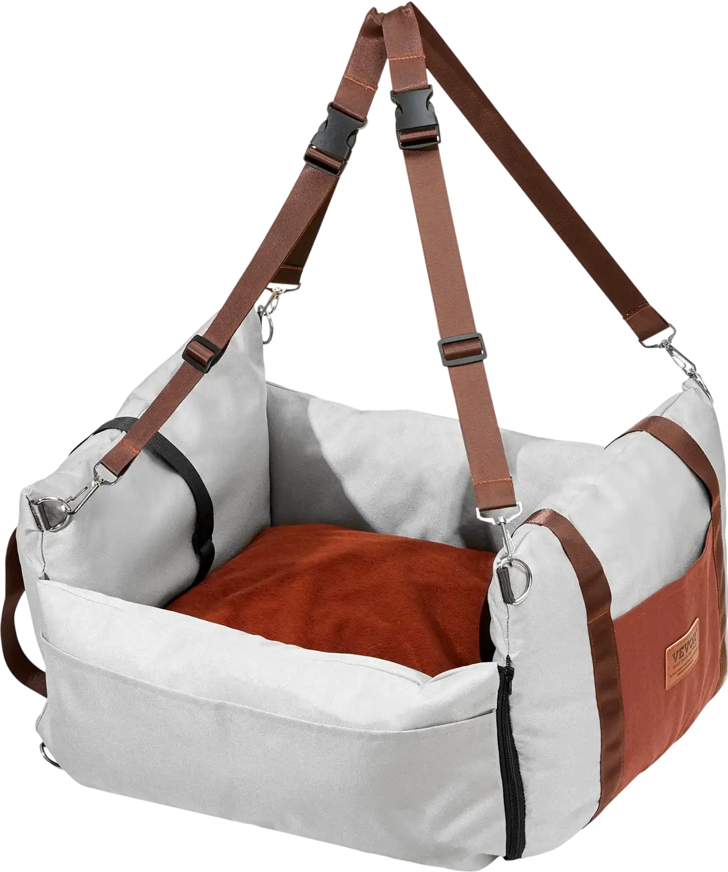 Vevor Dog Car Seat Booster Seat for Small Dogs Up to 25 lbs Gray New