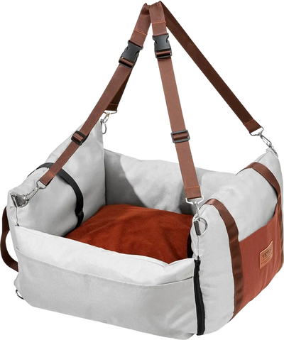 Vevor Dog Car Seat Booster Seat for Small Dogs Up to 25 lbs Gray New