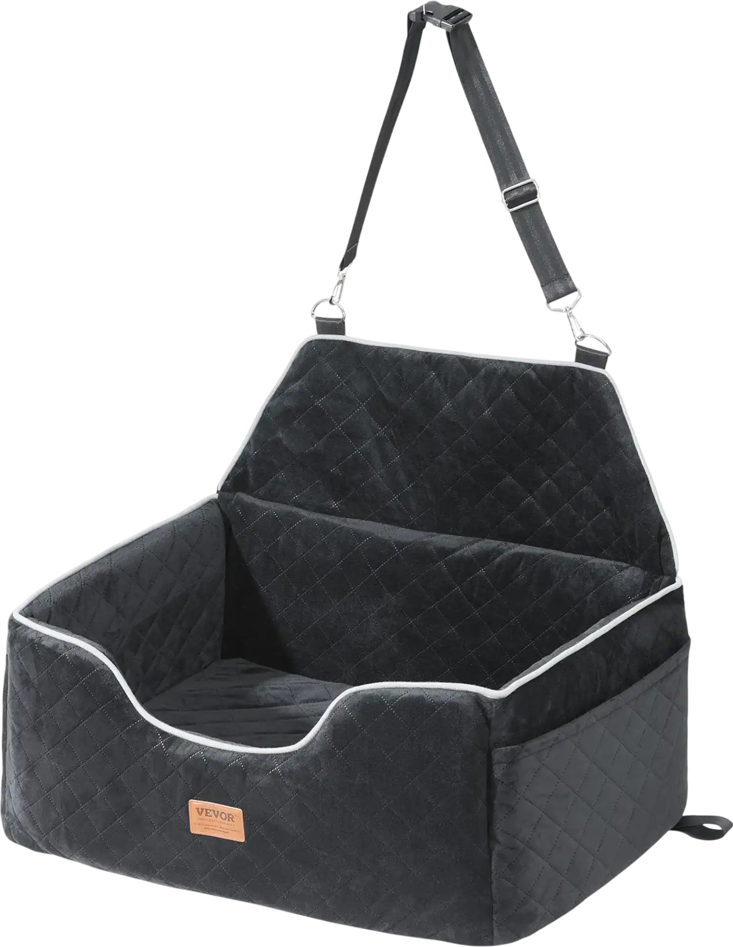 Vevor Dog Car Seat Large Booster Bed for Medium & Large Dogs 55 lbs Black New