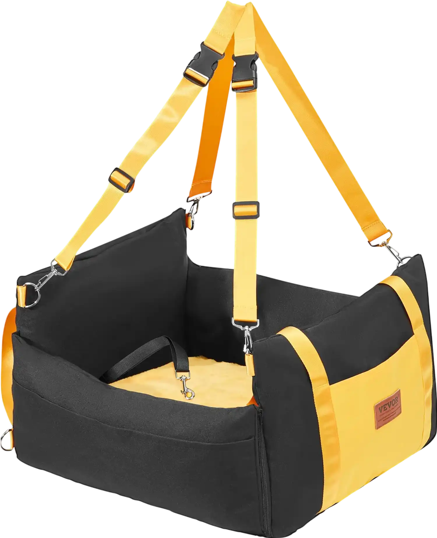 Vevor Dog Booster Car Seat Waterproof Pet Travel Bed for Small Dogs Up to 25 lbs Black New