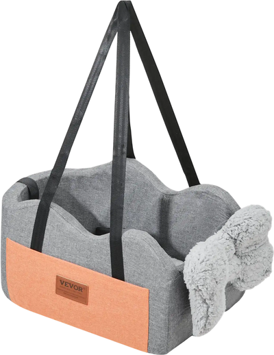 Vevor Dog Car Seat Center Console Booster Seat for Small Dogs 8 lbs Dark Gray New