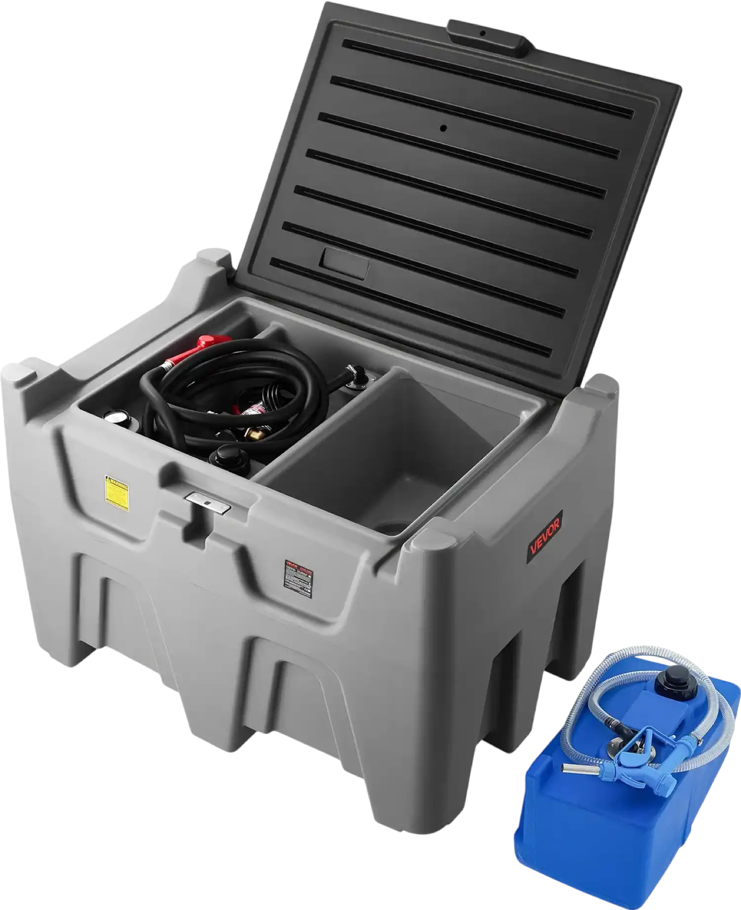 Vevor Portable Fuel Tank with Pump 10 GPM 106 Gal. Diesel and 8 Gal. DEF Storage New