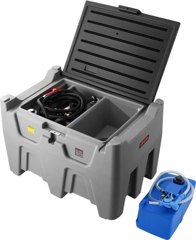 Vevor Portable Fuel Tank with Pump 10 GPM 106 Gal. Diesel and 8 Gal. DEF Storage New