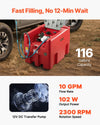 Vevor Portable Fuel Tank Diesel and Gasoline 116 Gal. 10 GPM with 12V Transfer Pump New