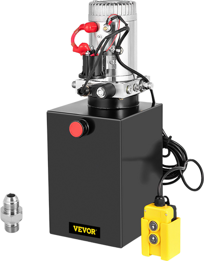 Vevor Hydraulic Power Unit with Remote Control 12V Dump Trailer 13QT Single Acting Pump New