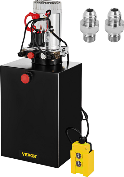 Vevor Hydraulic Power Unit 20 Quart Double-Acting 12V DC 3200PSI New