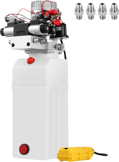 Vevor Hydraulic Pump Double Solenoid Double-Acting 8 Quart Reservoir 12V DC New