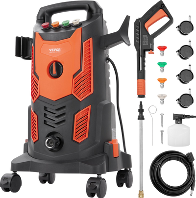 Vevor Electric Pressure Washer 2300 PSI 1.9 GPM Flow Rate 26Ft Hose with 4 Nozzles New