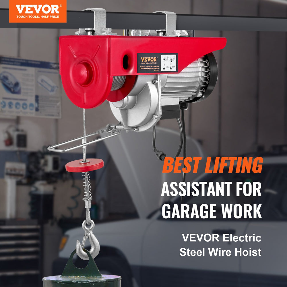 Vevor Electric Hoist 2200 lbs Lifting 1600W 120V 40' Steel Cable And Wireless Remote New