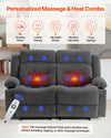 Vevor Loveseat Recliner Sofa with Heating and Massage Soft Corduroy New