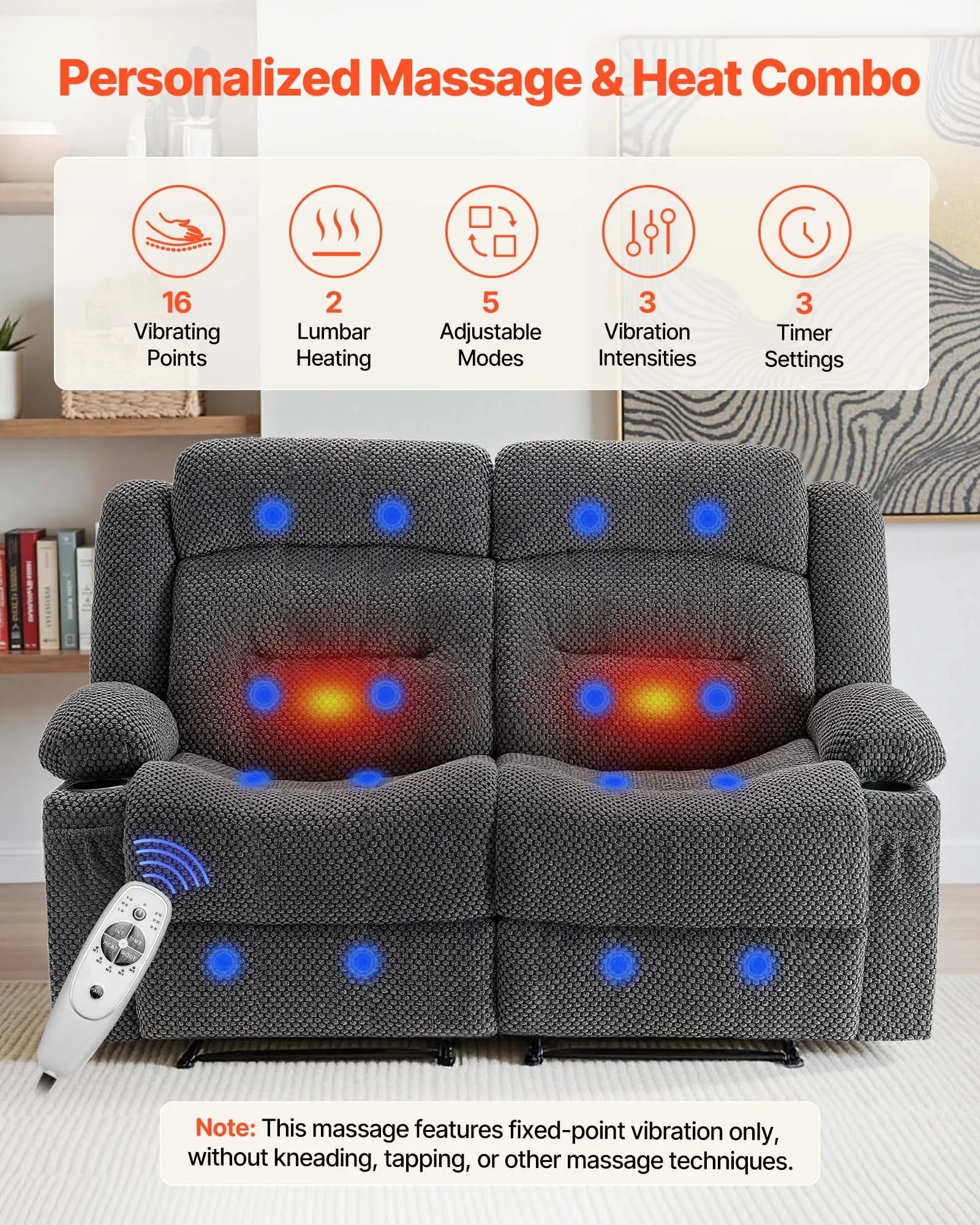 vibration massage seat Front and Back Timed Heating Moxa Electric Heating Lumbar Belt. Vibration  Massage Waist Belt - Waist Support and Protection Belt price