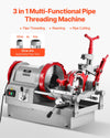 Vevor Electric Pipe Threader Machine 2-Speed 900W for 1/2" to 4" Pipes New