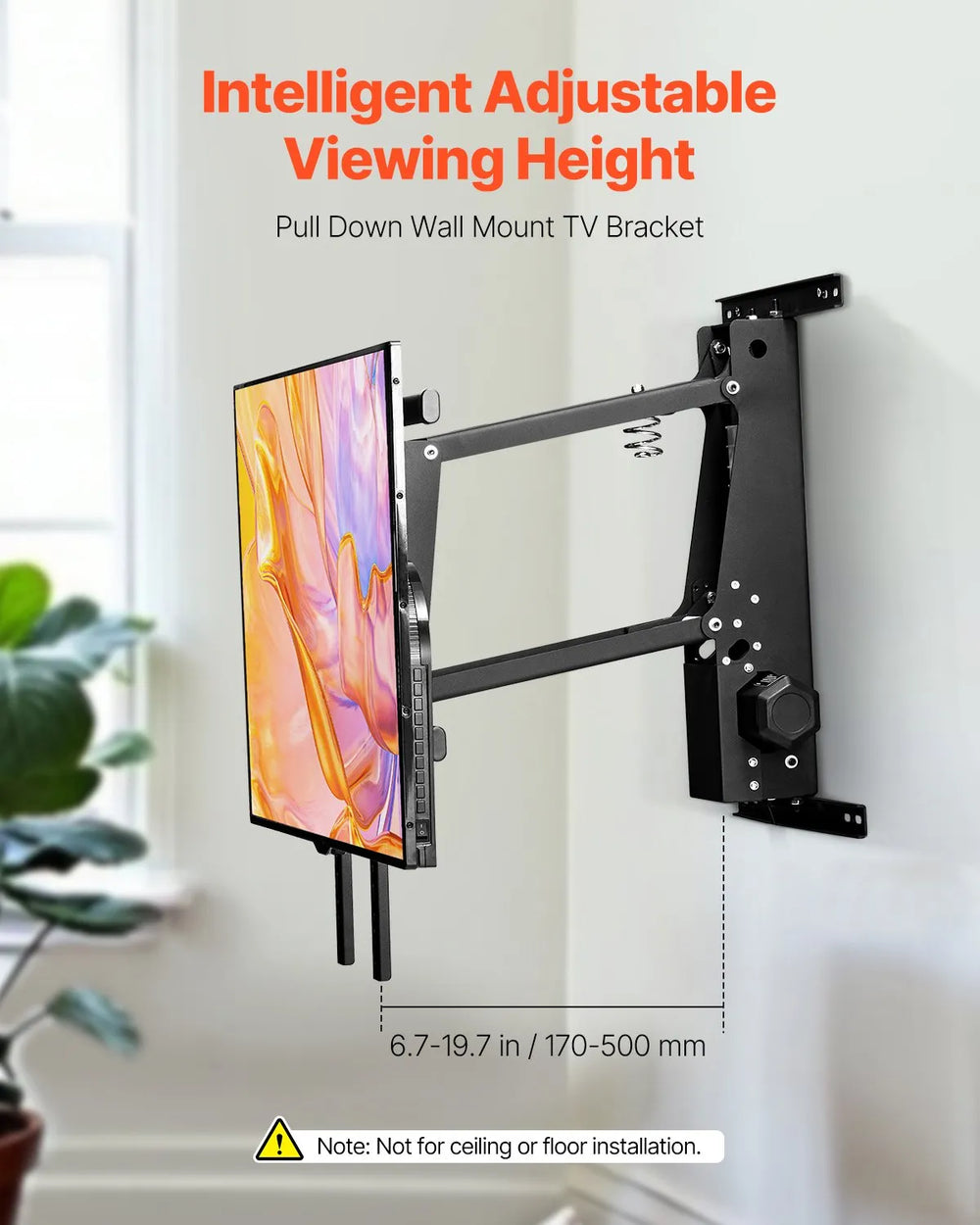 Vevor Motorized TV Wall Mount with Remote Control for 32-65" TVs New