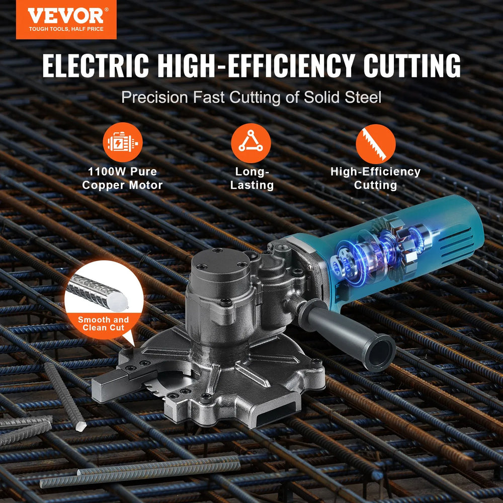 Vevor Electric Rebar Cutter with 4-40mm Cutting Range 1100W New